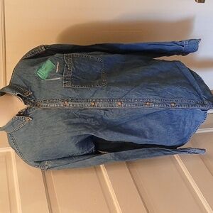 Vintage Blue Denim Button-Up Shirt Tupperware Collectors Shirt